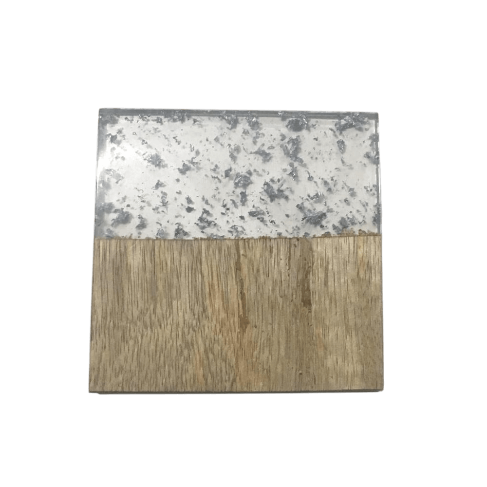 WOOD & RESIN COASTER SQUARE SHAPE (POLISH)